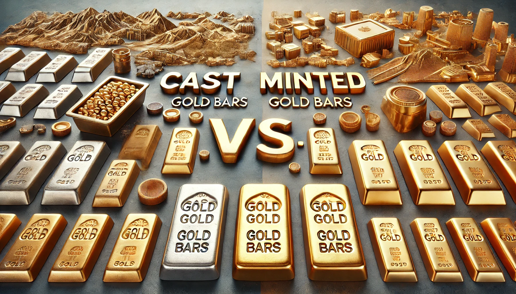 cast vs minted gold bars